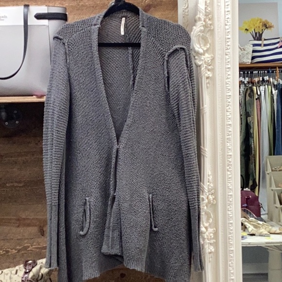 Free People Shark Hem Cardigan Size Small - Picture 4 of 10